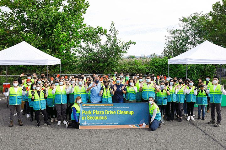 ASEZ WAO Cleanup at Park Plaza in Secaucus