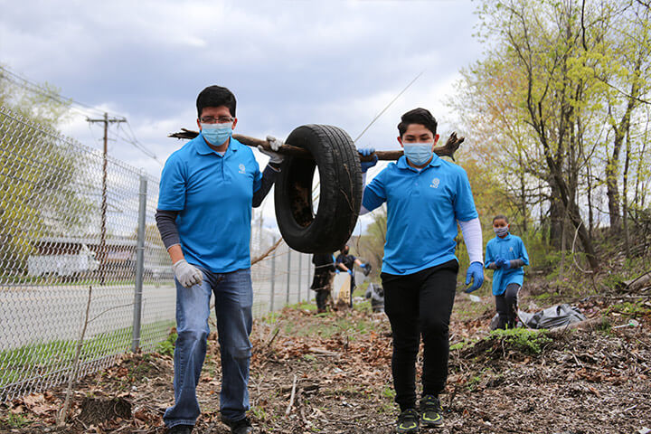 asez earth day cleanup in elmwood park, nj